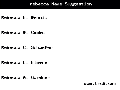 what does the name rebecca mean